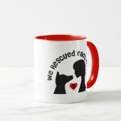 Chien Secourir l'amour Mug (Devant droit)