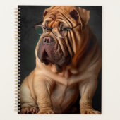 Chien Shar Pei Intelligent avec Conception de Livr (Devant)