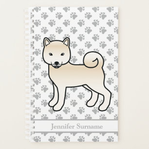 Chien Shiba Inu Crème Mignon Et Pattes & Texte