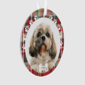 Chien Shih Tzu personnalisé Photo de Noël Vacances (devant)