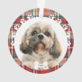 Chien Shih Tzu personnalisé Photo de Noël Vacances (dos)