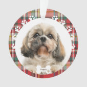 Chien Shih Tzu personnalisé Photo de Noël Vacances (devant)