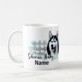Chien Sibérie Husky Pet Mug de café, Coupe (Gauche)