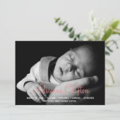 Chien simple rose pur faire-part de naissance stat (Debout devant)