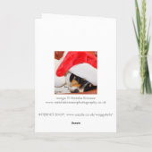 Chien Snooing À Santa Hat Carte de Noël (Dos)