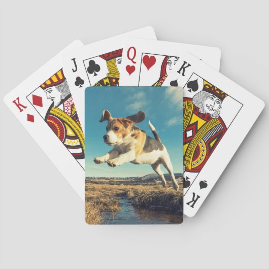 Chien superbe de beagle - cartes de jeu (dos)