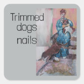 chien taillé ongles Stickers Classic Round (Devant)