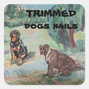 chien taillé ongles Stickers Classic Round