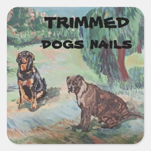 chien taillé ongles Stickers Classic Round (Devant)