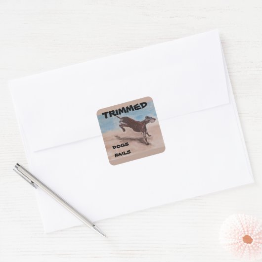 chien taillé ongles Stickers Classic Round (Enveloppe)