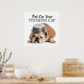 Chien-taureaux amusant révisé - Poster (Cuisine)