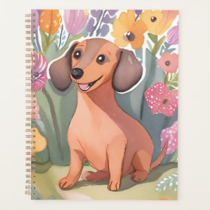 Chien teckel chiot Peinture aquarelle animal de