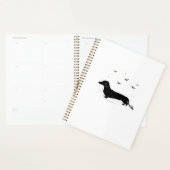 Chien teckel Halloween Lune Silhouette Classique  (Devant avec enveloppe)