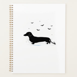 Chien teckel Halloween Lune Silhouette Classique 