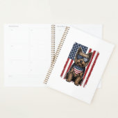 Chien Terrier Patriotique Dessin Vectoriel Drapeau (Devant avec enveloppe)