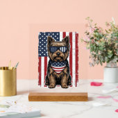 Chien Terrier Patriotique Dessin Vectoriel Drapeau (Mariage)