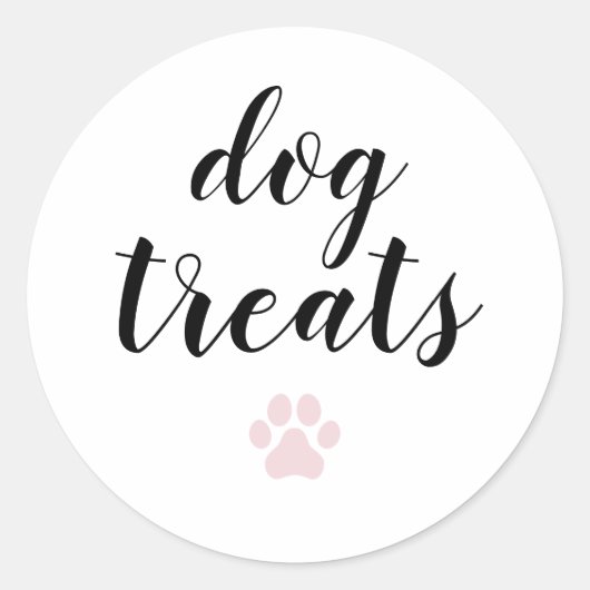 Chien Traite Calligraphie Favoriser Sticker Rond C (Devant)