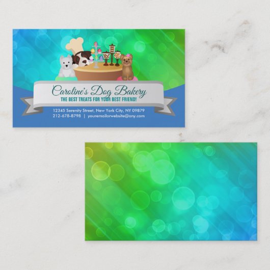 Chien Traite Carte de visite (Devant / Derrière)