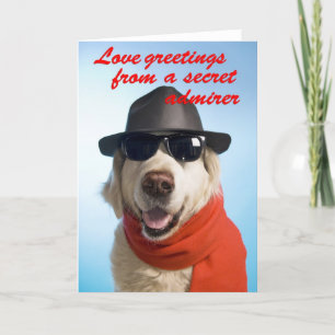 Chien Valentine Secret Admirer Carte de voeux Jitk