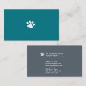 Chien vétérinaire paw i carte de visite (Devant / Derrière)