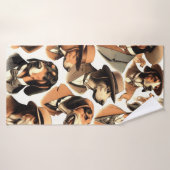 Chien vintage sans soudure (Serviette de bain)