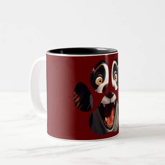 Chien Visage Chien Paw Coffee Mug (Devant gauche)