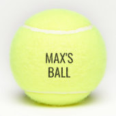 Chien visage et nom balle de tennis personnalisée (Dos)