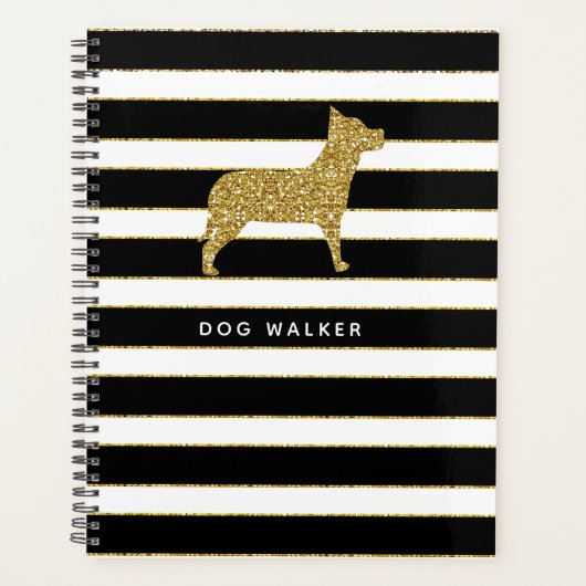 Chien Walker Planner Golden Strips (Devant)