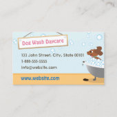 Chien Wash Pet Carte de visite de garderie (Devant)