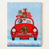 Chien Weimaraner En Voiture Avec Le Père Noël (Dos)