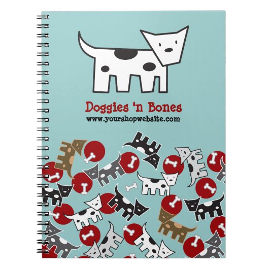 Chienchiens et carnet d'animal familier d'os (Devant)