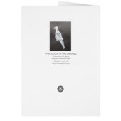 Chienne blanche sur carte de Noël noire (Dos)