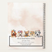 Chiens adorables avec couronne de fleurs, aquarell (Dos)