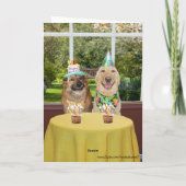 Chiens amusants Carte d'anniversaire pour conjoint (Dos)