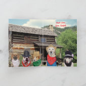 Chiens amusants masculins Carte d'anniversaire (Intérieur)