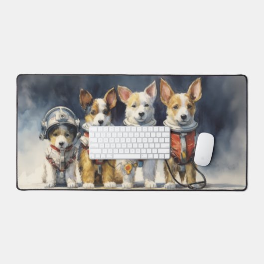 Chiens astronautes mignons en Spacesuits (Clavier et souris)