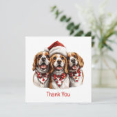 Chiens Beagle de Noël Merci (Debout devant)
