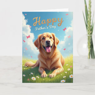 Chiens Bonne Fête des Pères Scène Carte