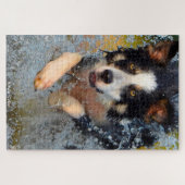 Chiens Border Collie. Puzzle (Horizontal)