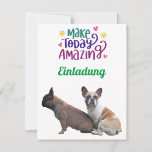 Chiens Bouledogues français Invitation Bouledogue