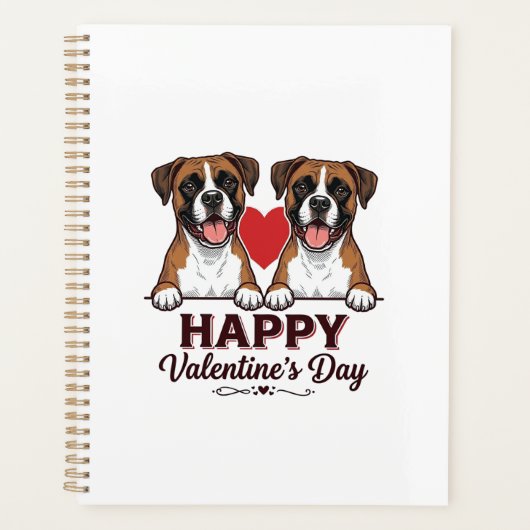 Chiens Boxer Joyeuse Saint-Valentin Vintage (Devant)