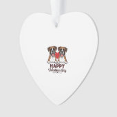 Chiens Boxer Joyeuse Saint-Valentin Vintage (devant)