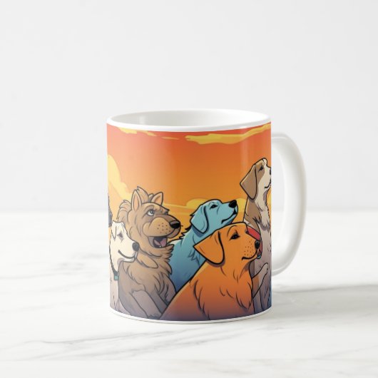 Chiens Café Mug (Devant droit)