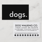 chiens. carte perforée de fidélité (Devant / Derrière)