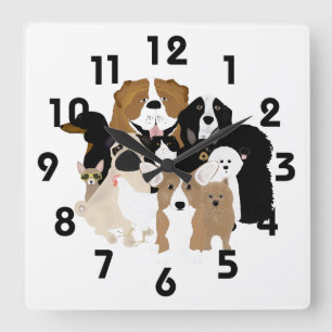 Chiens, Chat, Horloge De Poulet