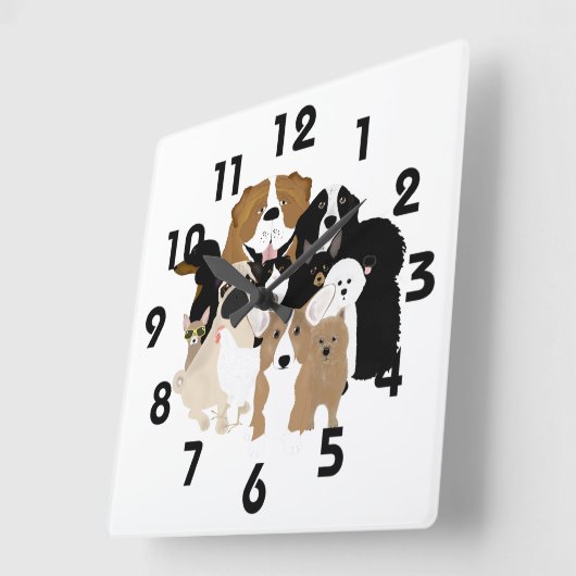 Chiens, Chat, Horloge De Poulet (Angle)