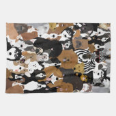 Chiens, Chat, Serviette de cuisine de poulet (Horizontal)