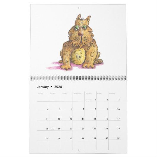Chiens chauds et chats Cool Calendrier 2020 (Jan 2026)
