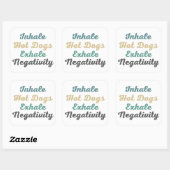 Chiens Chauds Inhale Stickers Négativité Exhale (Feuille)