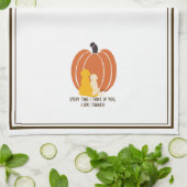 Chiens Citrouilles Thanksgiving Serviettes de cuis (Plié)